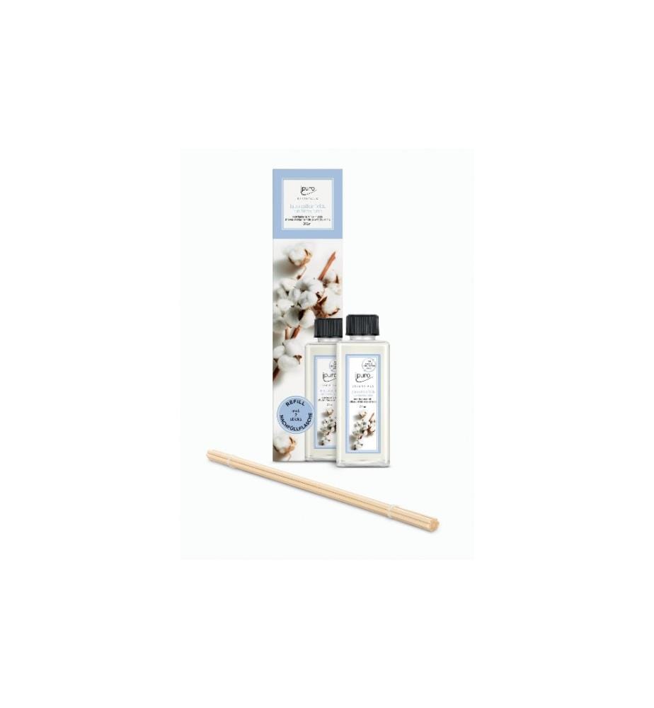 IPURO - Bâtonnets parfumés Recharge Cotton Fields avec bâtonnets 200 ml