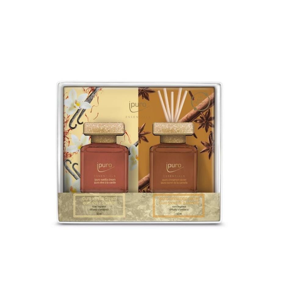 IPURO - Bâtonnets parfumés Cinnamon Secret & Vanilla Dream 2 x 50 ml