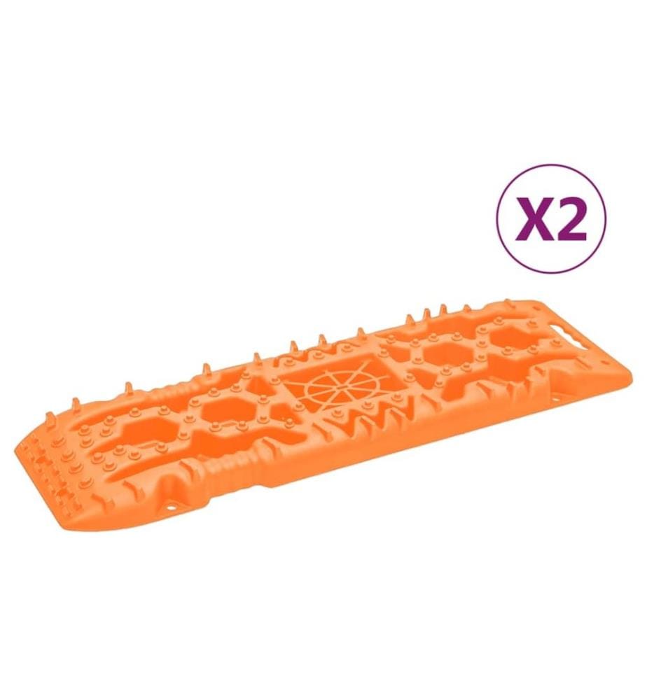 Planches de traction 2 pc Orange 107x31x7 cm Nylon