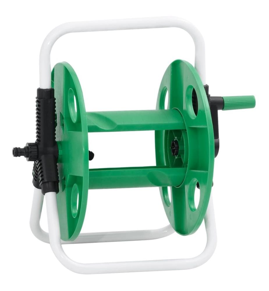 Enrouleur de tuyau vert sur pied pour tuyau de 45 m 1/2" acier