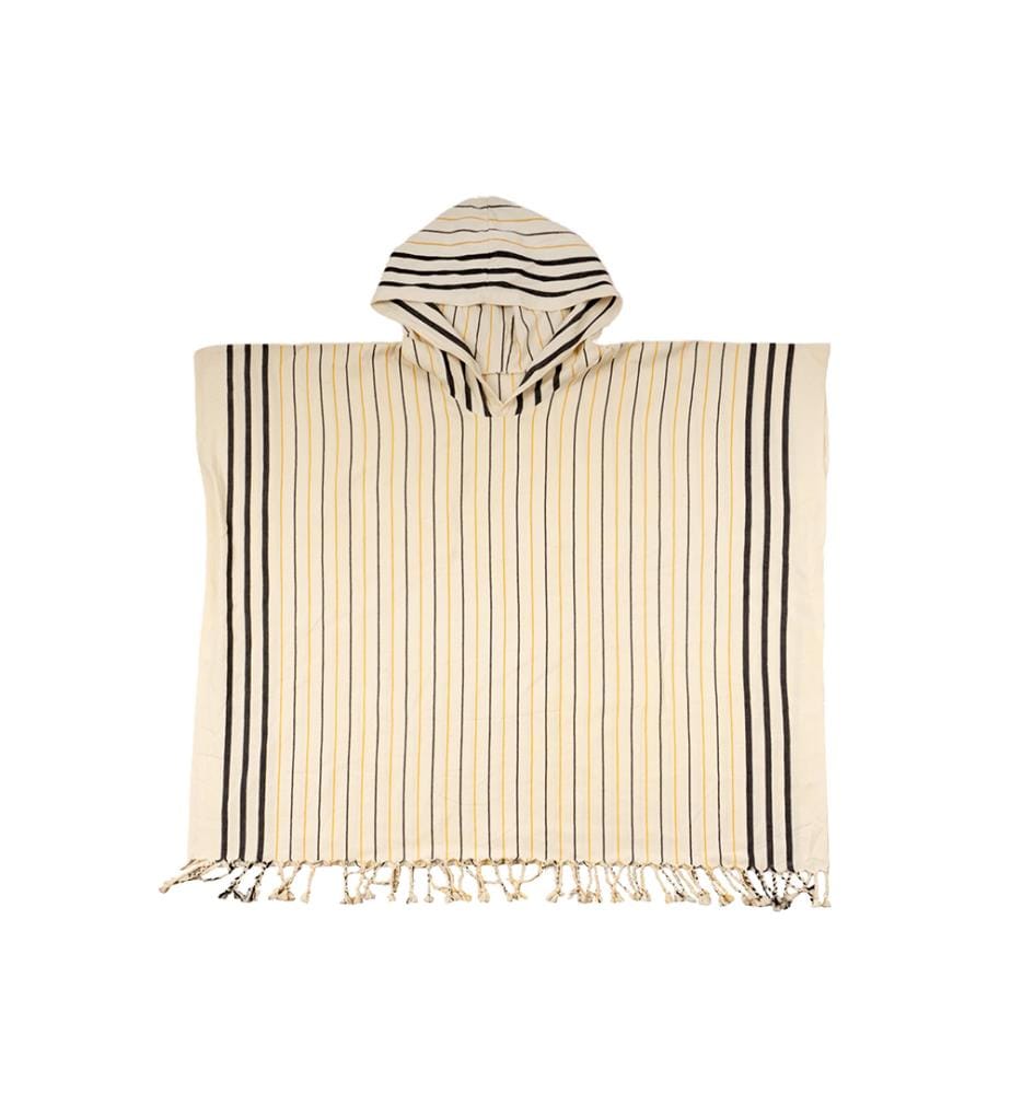 Femme Poncho à capuche Cover-Up 95x90 cm - Beige - Jaune