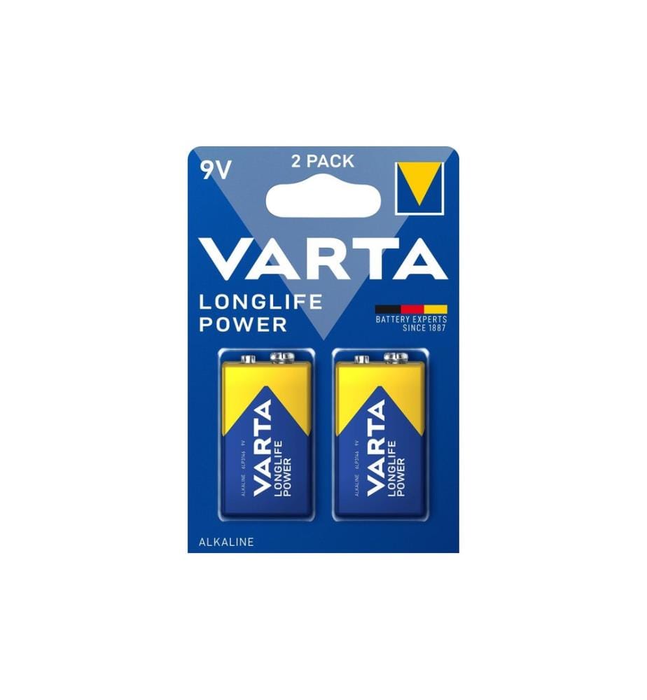 VARTA - Pile Longlife Power 9V E-Block , 2 Pièce/s
