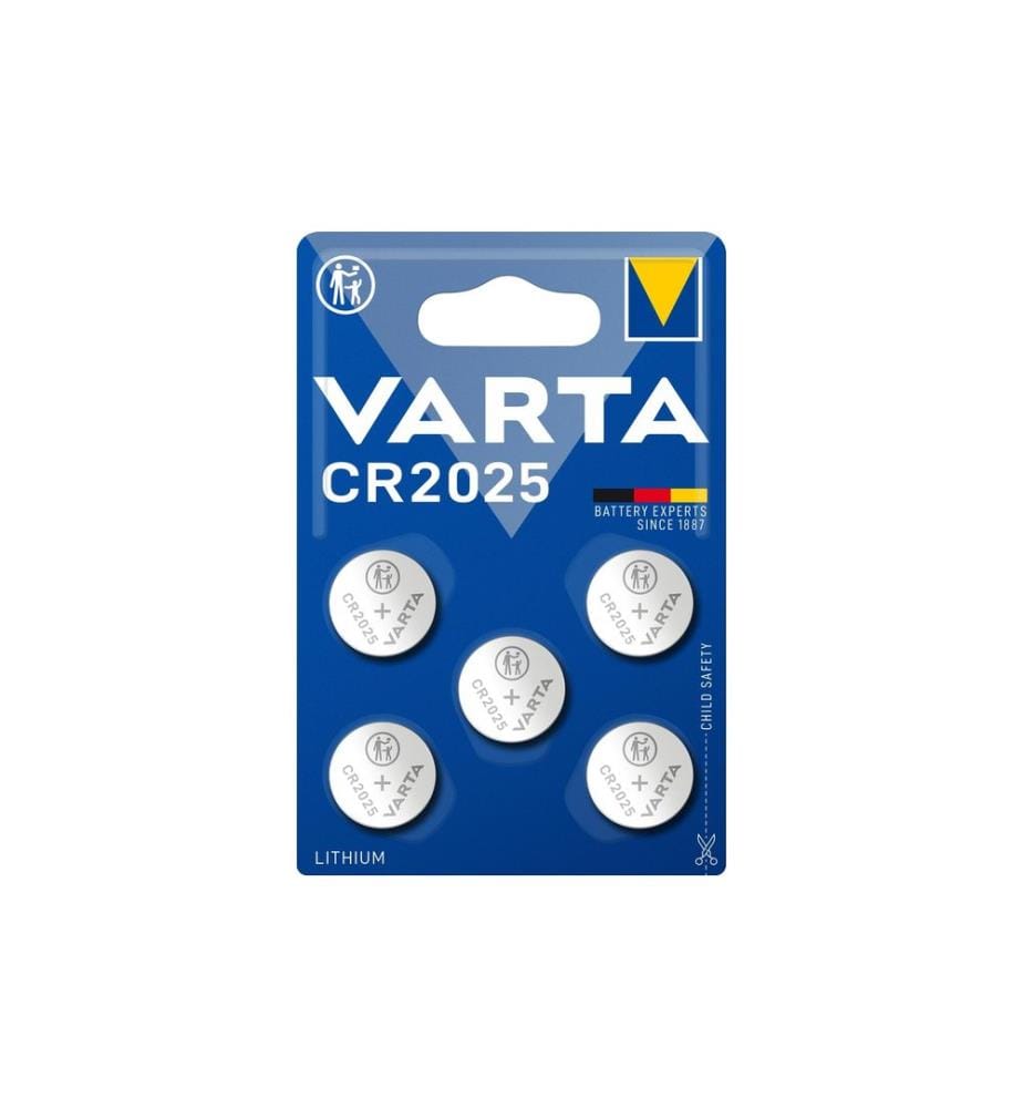 VARTA - Pile bouton CR2025 , 5 Pièce/s