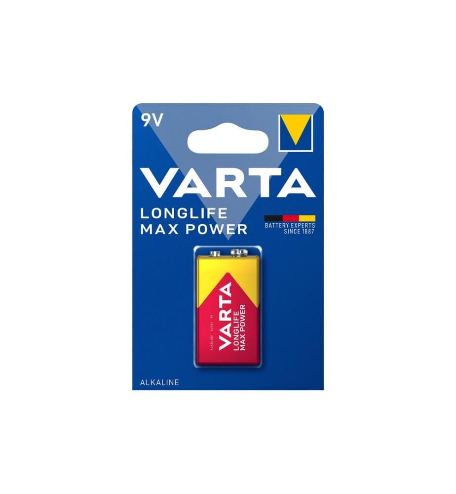 VARTA - Pile Longlife Max Power 9V E-Block , 1 Pièce/s
