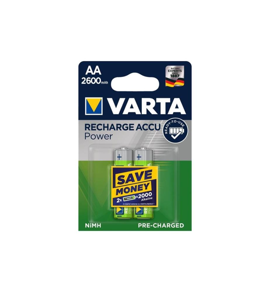 VARTA - Batterie Power NiMH AA 2600 mAh, 2 Pièce/s