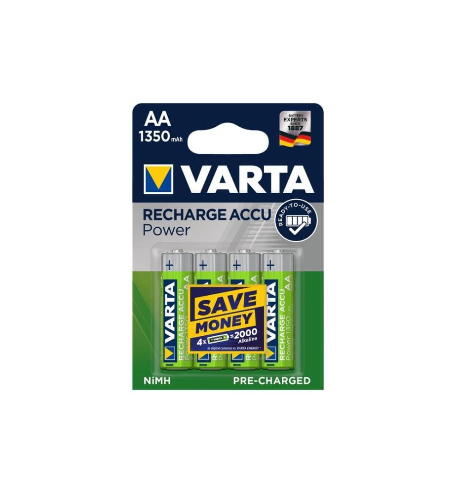 VARTA - Batterie NiMH AA 1350 mAh, 4 Pièce/s