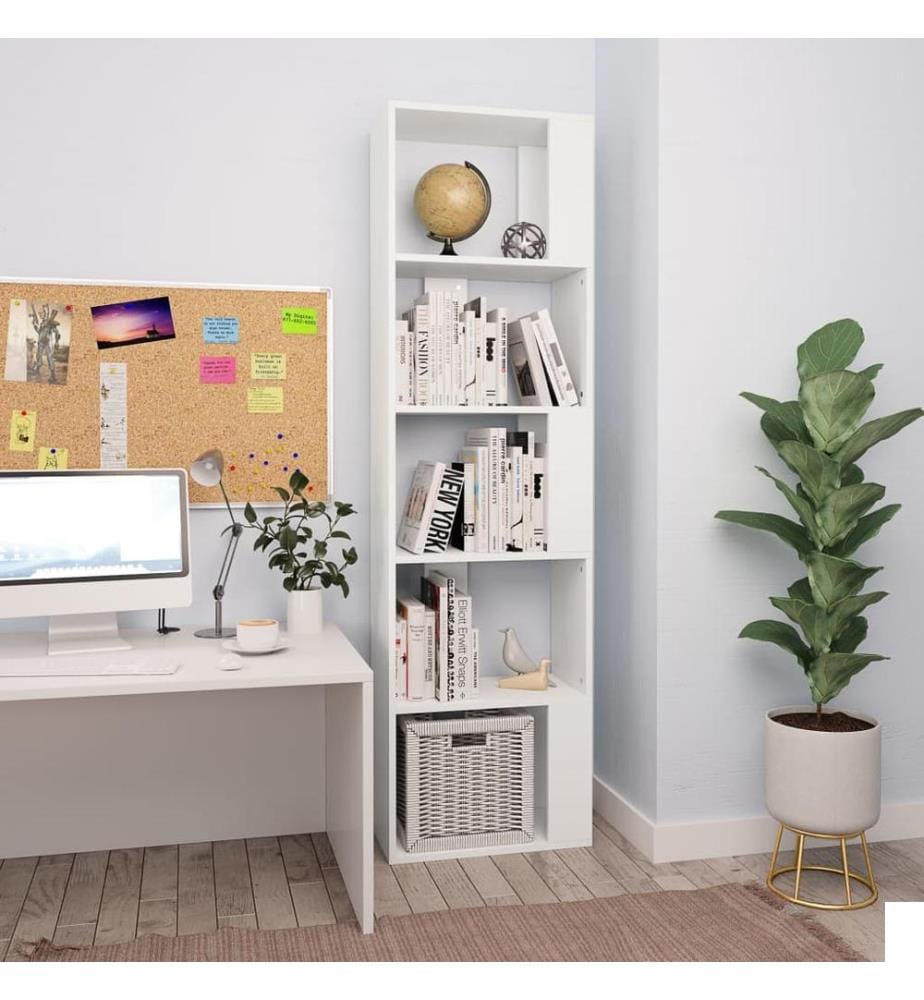Bibliothèque/Séparateur de pièce Blanc Bois dingénierie