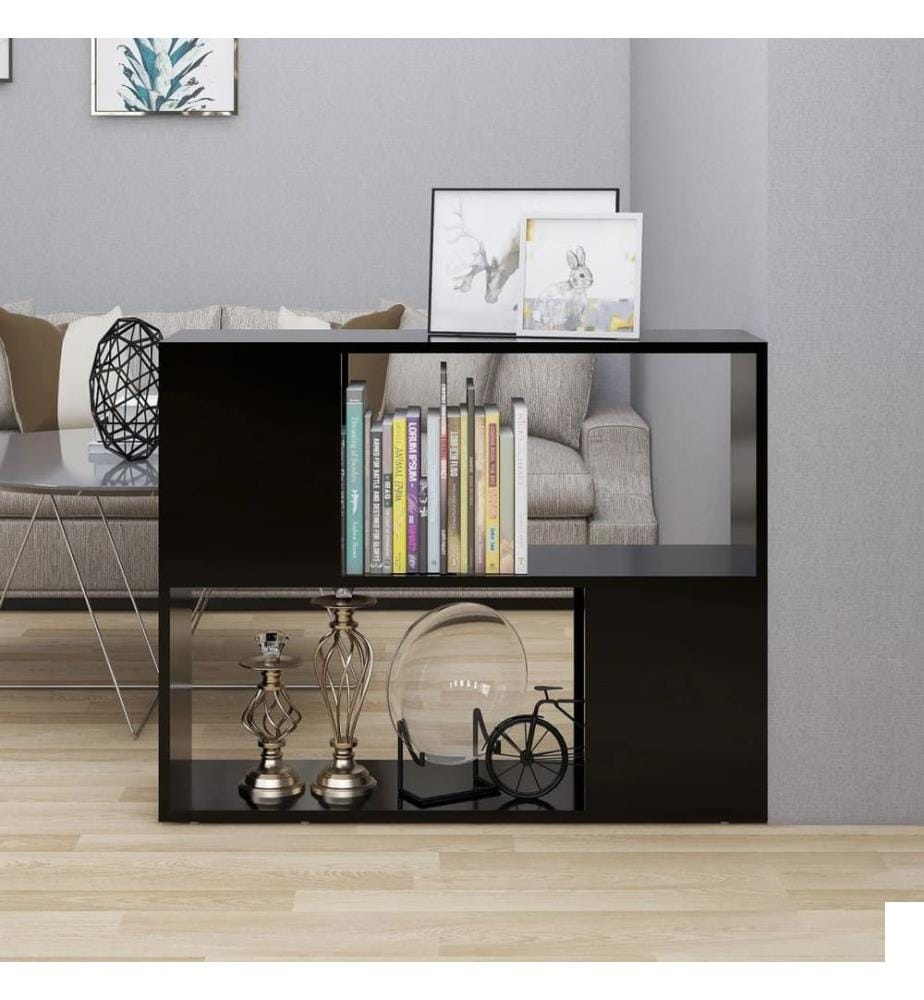 Meuble TV Noir 80x24x63 cm Bois d'ingénierie
