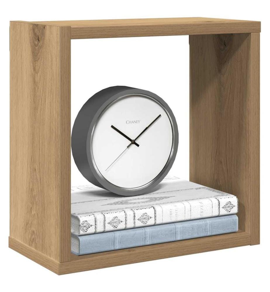 Étagères cube murales 2 pcs chêne artisanal bois ingénierie