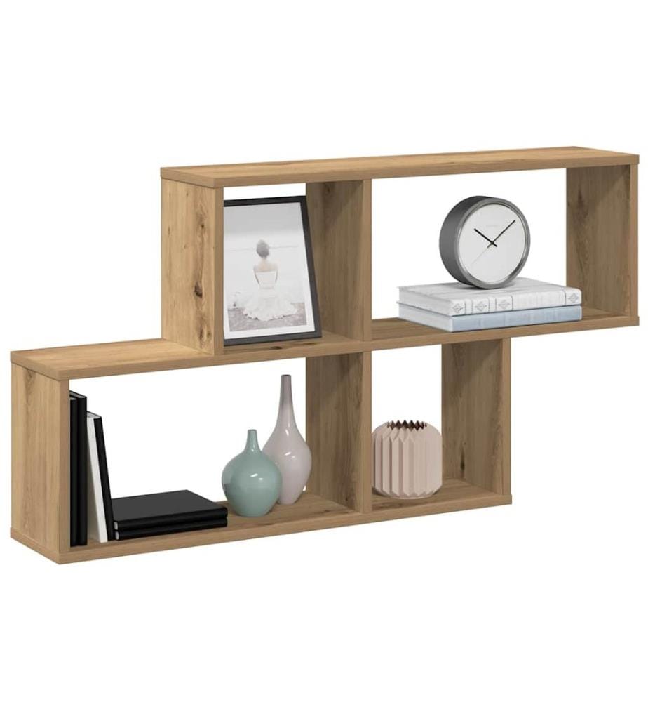 Étagère murale chêne artisanal 100x18x53 cm bois d'ingénierie