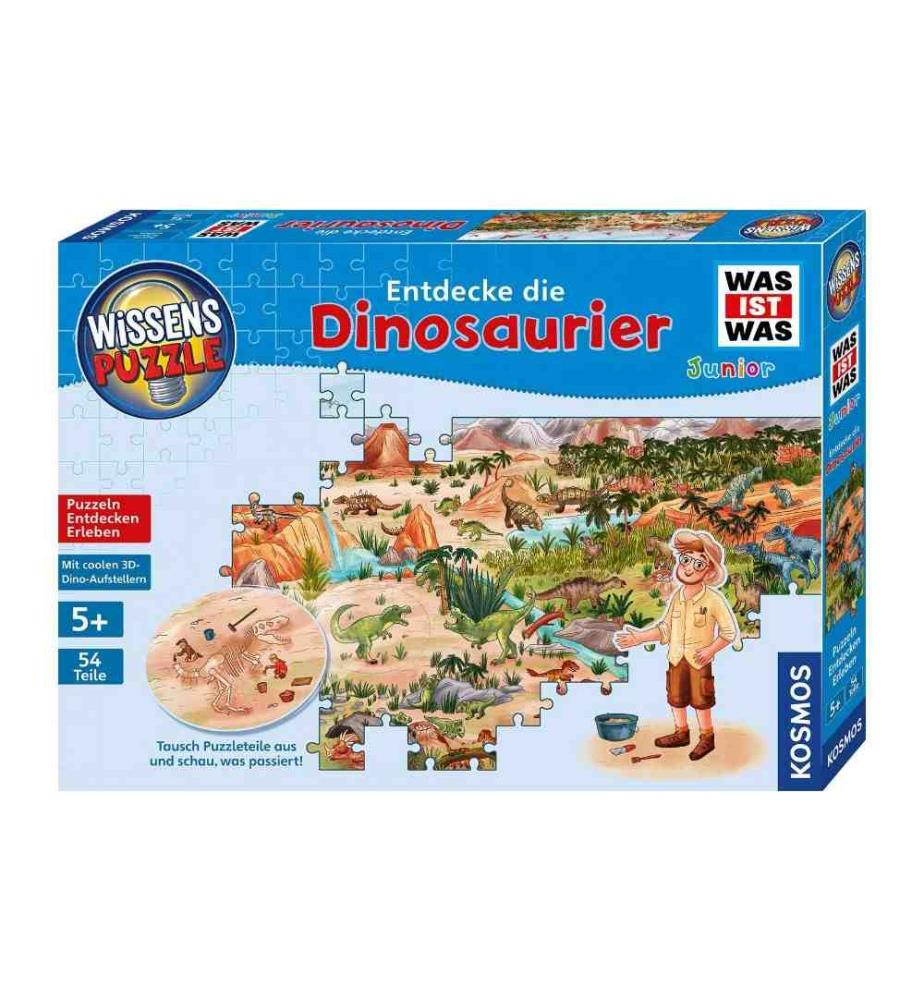 KOSMOS - Puzzle de connaissances Was ist Was Junior  Entdecke die Dinosaurier