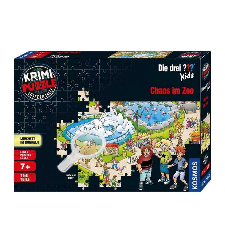 KOSMOS - Puzzle à énigme Die Drei??? Kids  Chaos im Zoo
