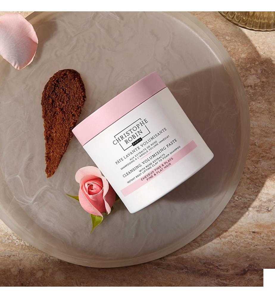 Pâte nettoyante volumisante à l'argile pure de Rassoul et à la rose - 250 ml