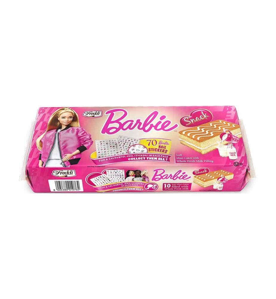 Lot de 12 Freddi Barbie Snack Lait Frais - 250g (10x25g)