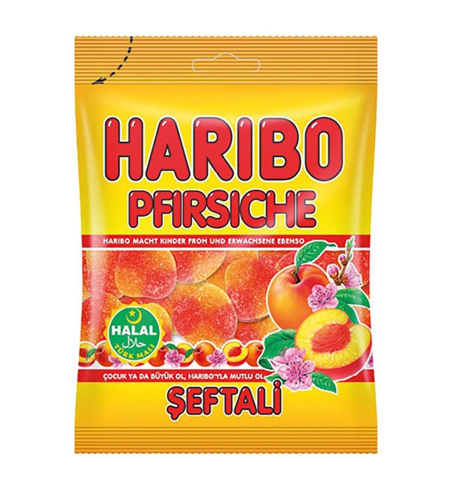 24 x Bonbons HALAL Pêches Haribo - 100g