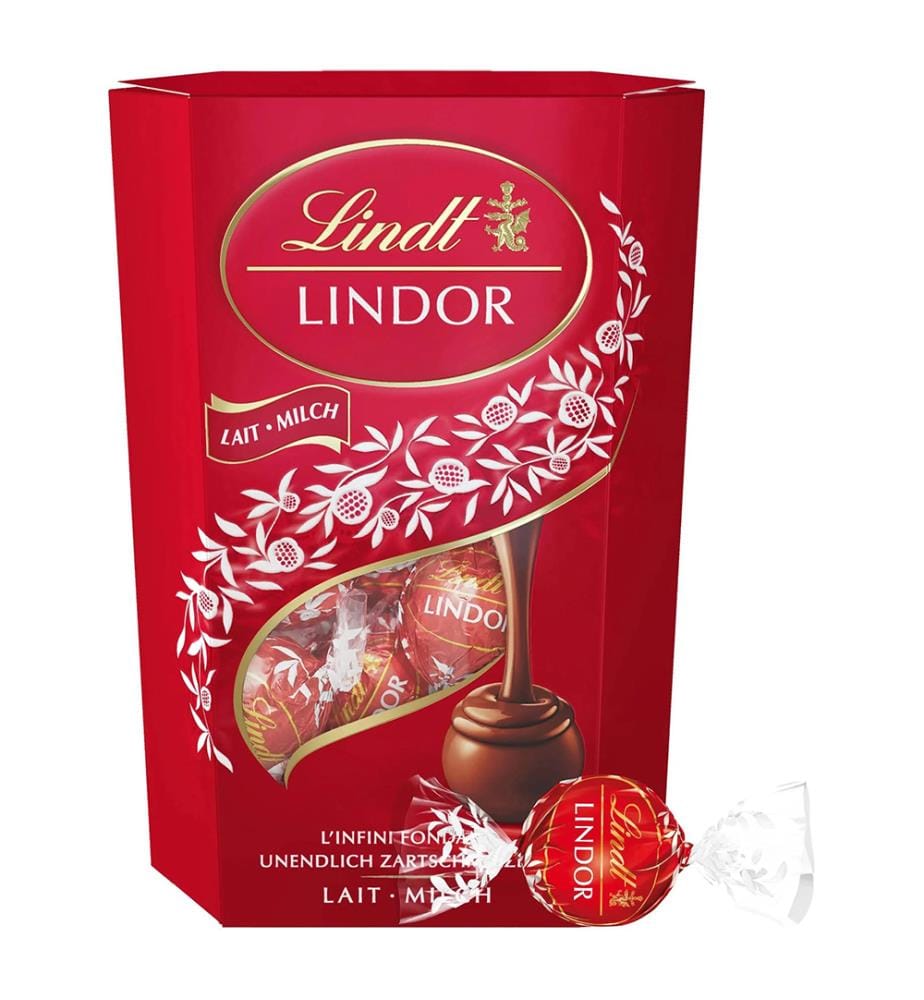 Lot de 8 Lindt Lindor Kugeln Milch Cornet - 200g