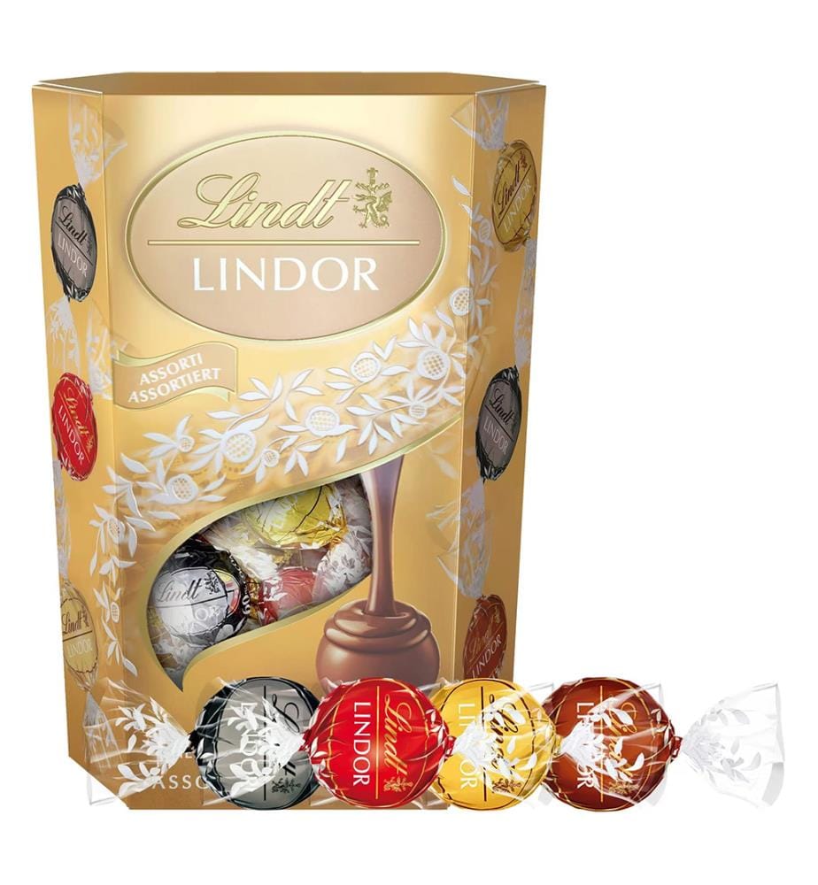 Lot de 8 Lindt Lindor Kugeln assortiert Cornet - 200g