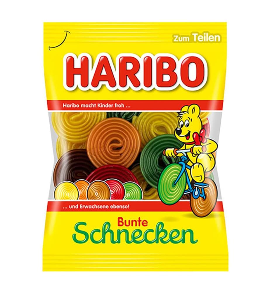 Lot de 18 Haribo Veggie Bunte Schnecken Beutel - 160g
