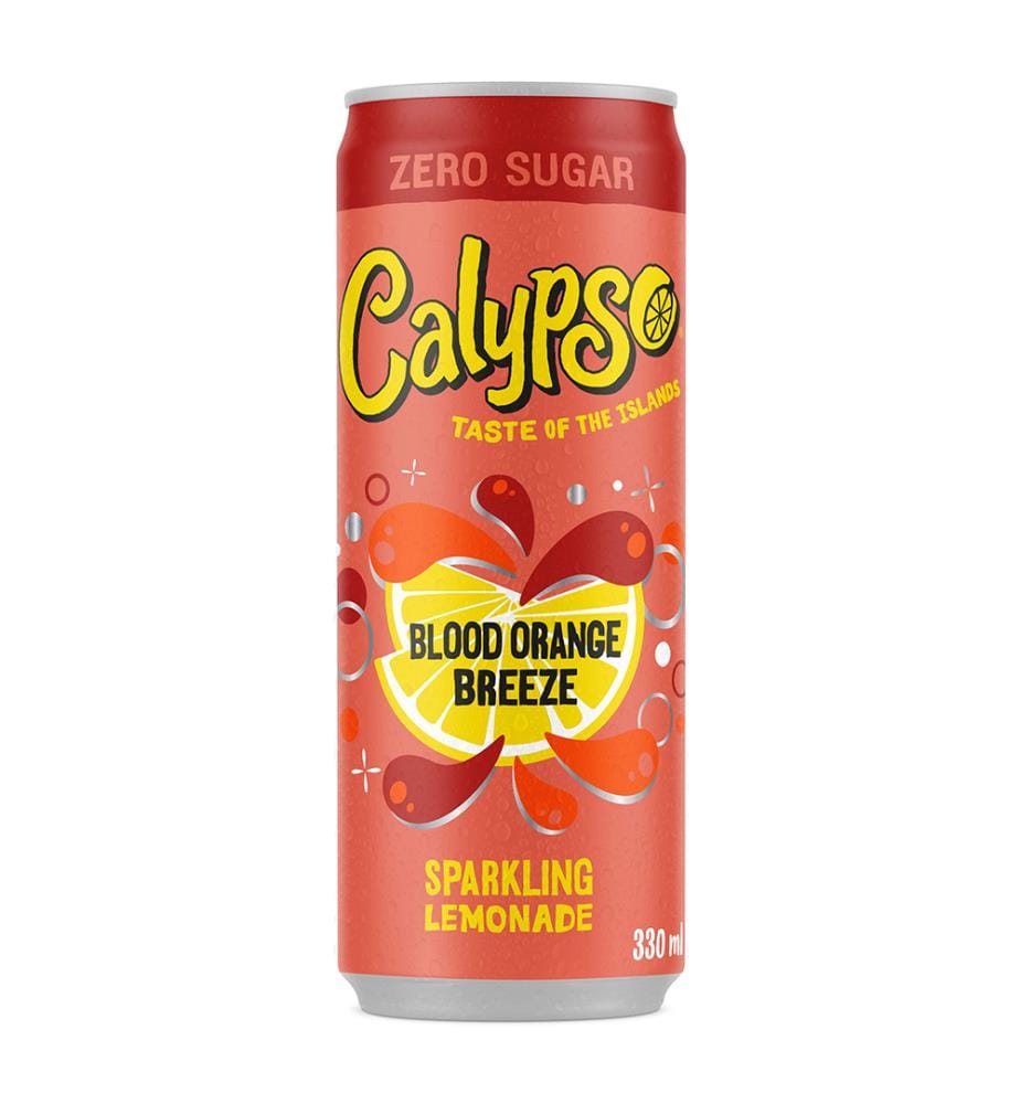 Lot de 12 Calypso Blood Orange Breeze Limonade Dose - 330ml