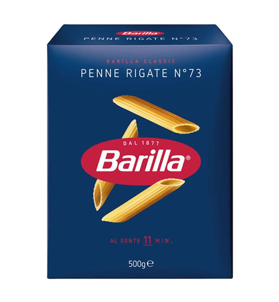 12x Barilla Penne Rigate n° 73 12 pièces - 500g