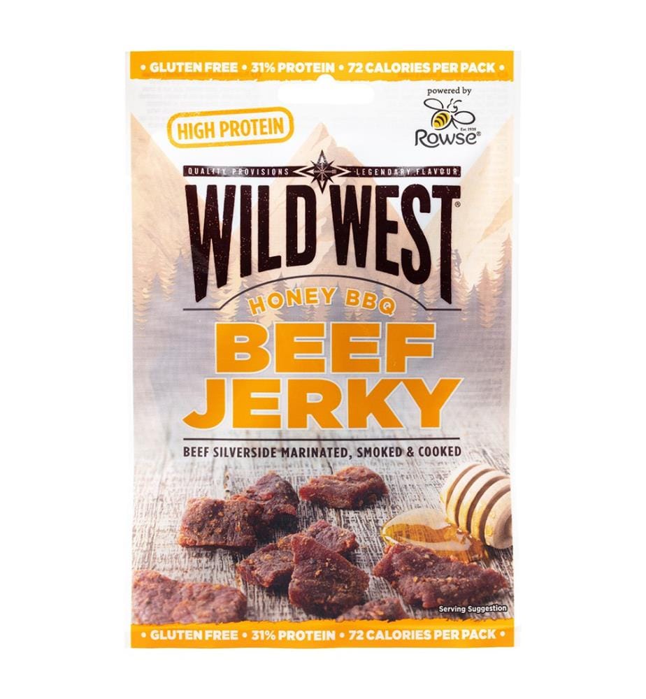 16x Wild West Beef Jerky Honey BBQ - 25g