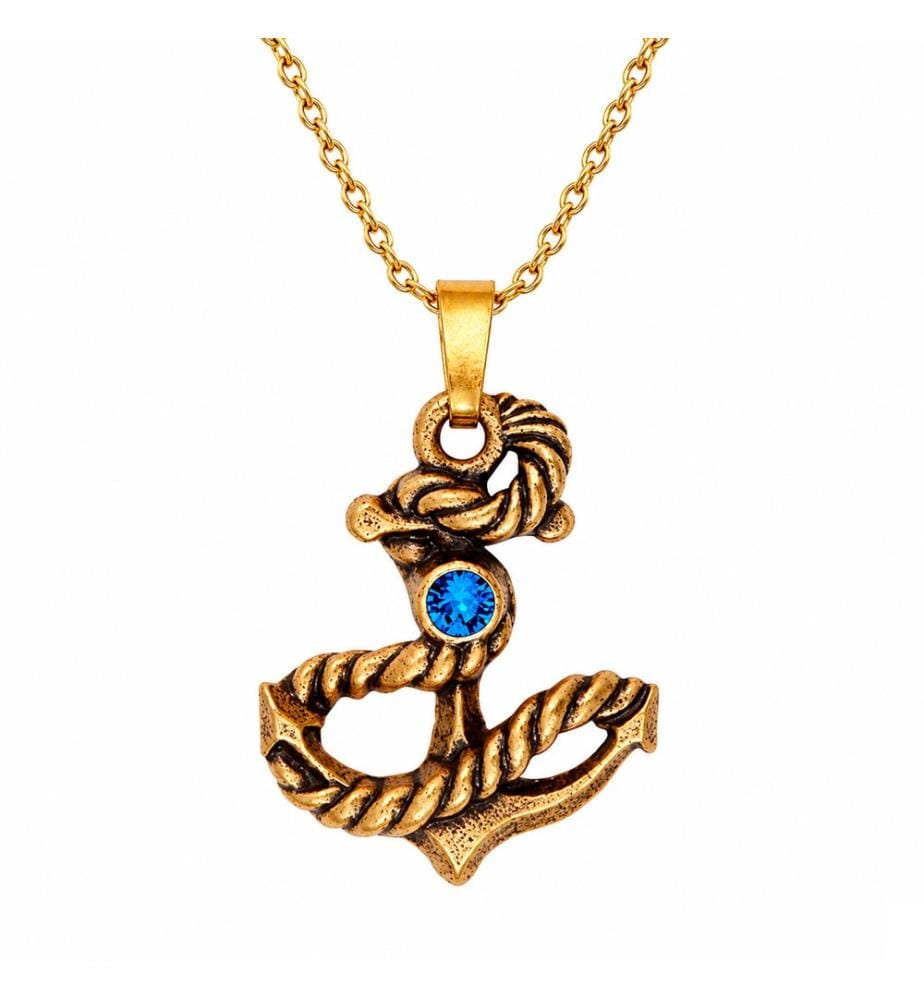 Collier Ancre Réglable 21" - 24" - Doré