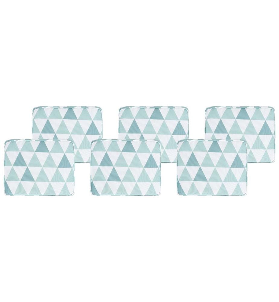 Lot de 6 coussins pour chaises de jardin TOLVE 39 x 31 cm Bleu clair