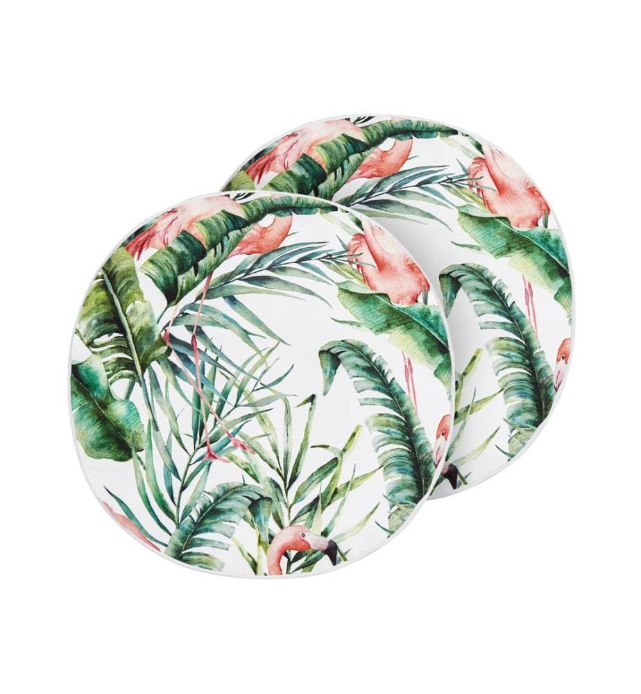 Lot de 2 coussins d'extérieur ELLERA Motif animal 40 x 40 cm Vert