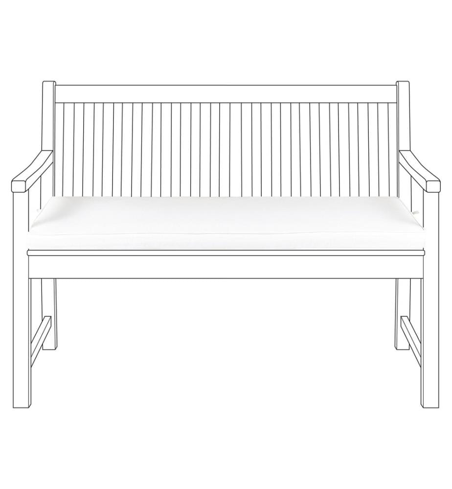 Coussin de banquette VIVARA 112 x 54 cm Blanc cassé