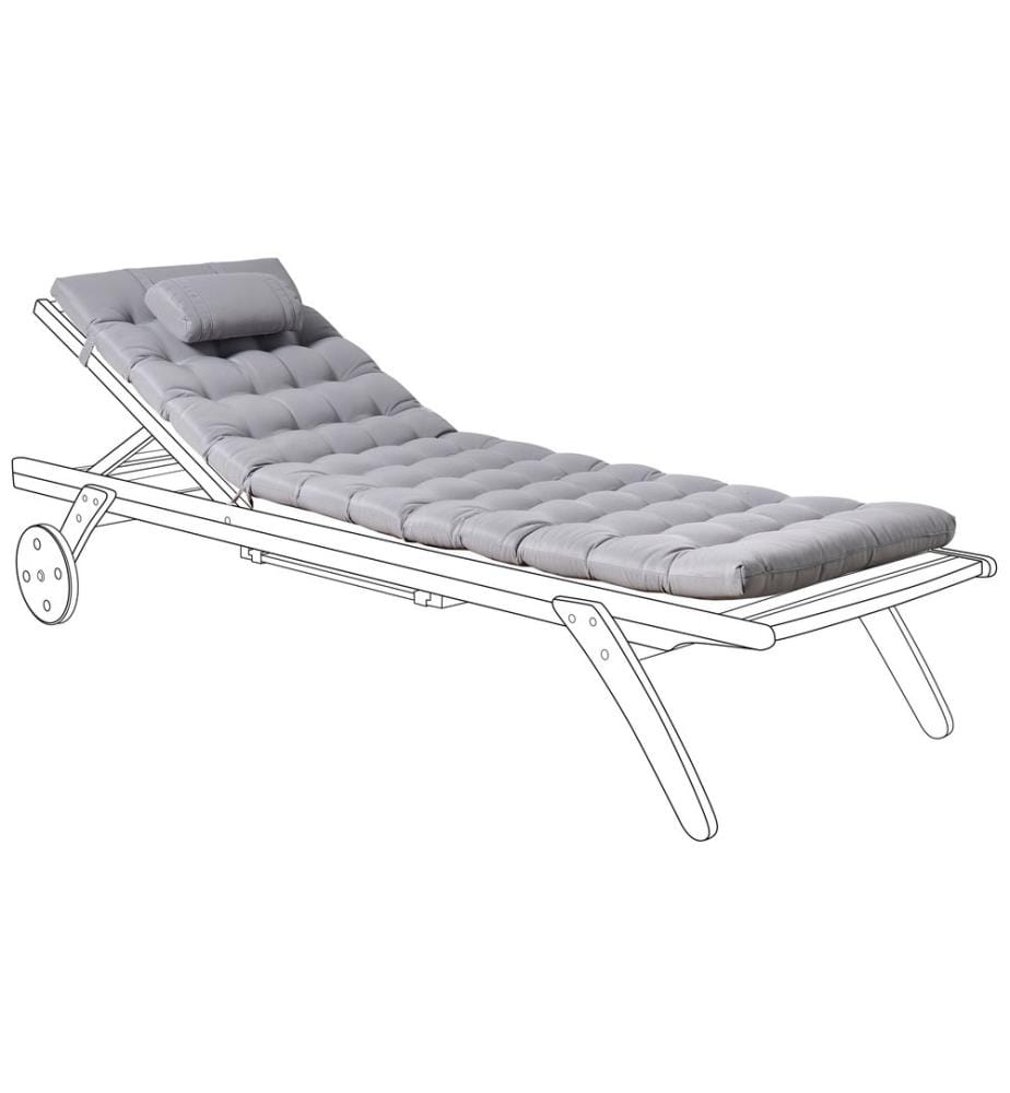 Coussin de transat extérieur CESANA PREMIUM Gris clair