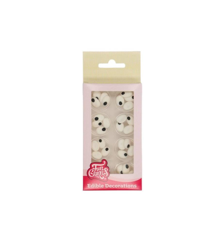 FUNCAKES - Décors en sucre FUNCAKES - Yeux en sucre Ovale 32 pièces