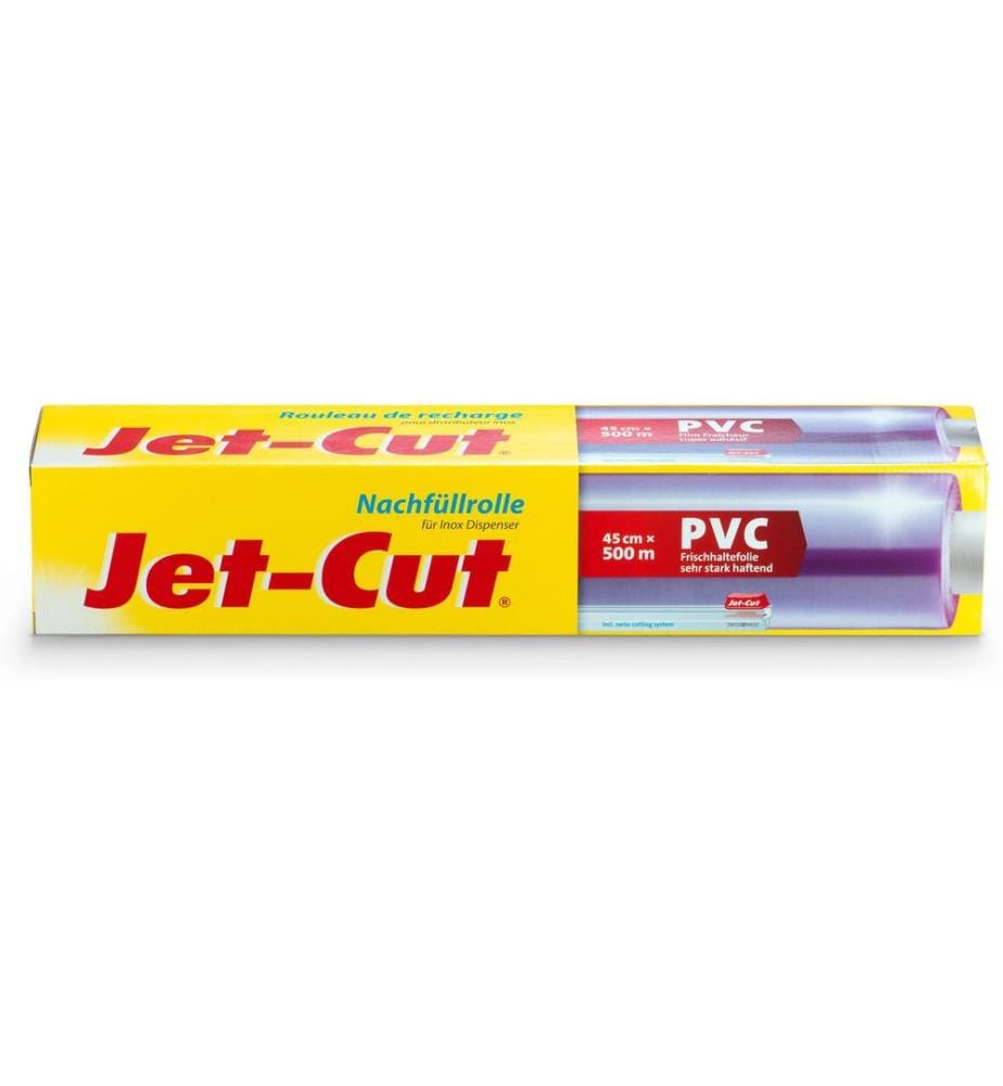 JET-CUT - Film alimentaire 45 cm Rouleau de remplissage pour distributeur en acier inoxydable