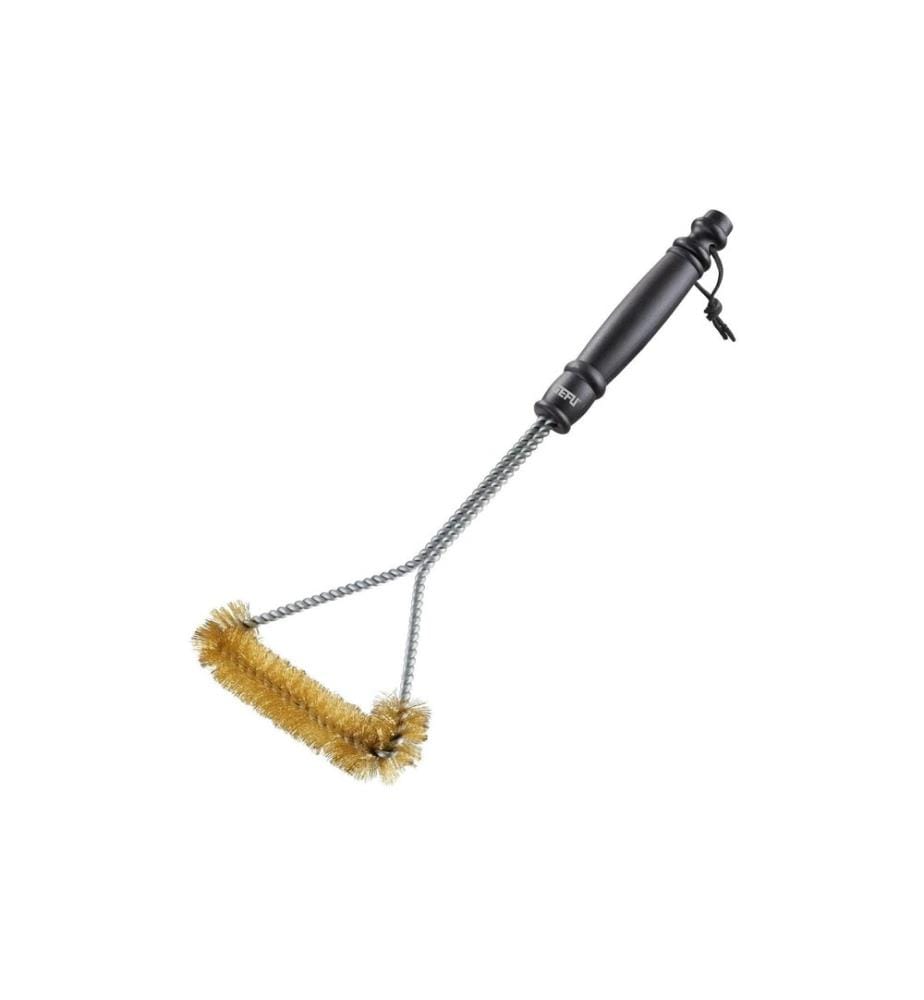 GEFU Brosse pour barbecue BBQ Acier inoxydable, longueur 43 cm, brosse 9 x 7 x 3 cm