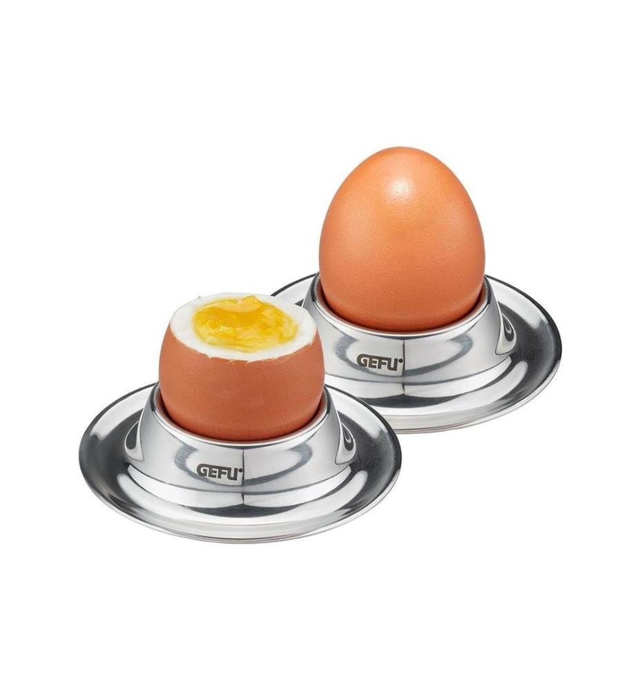 GEFU Coquetier Ovo Argent, 2 pièces