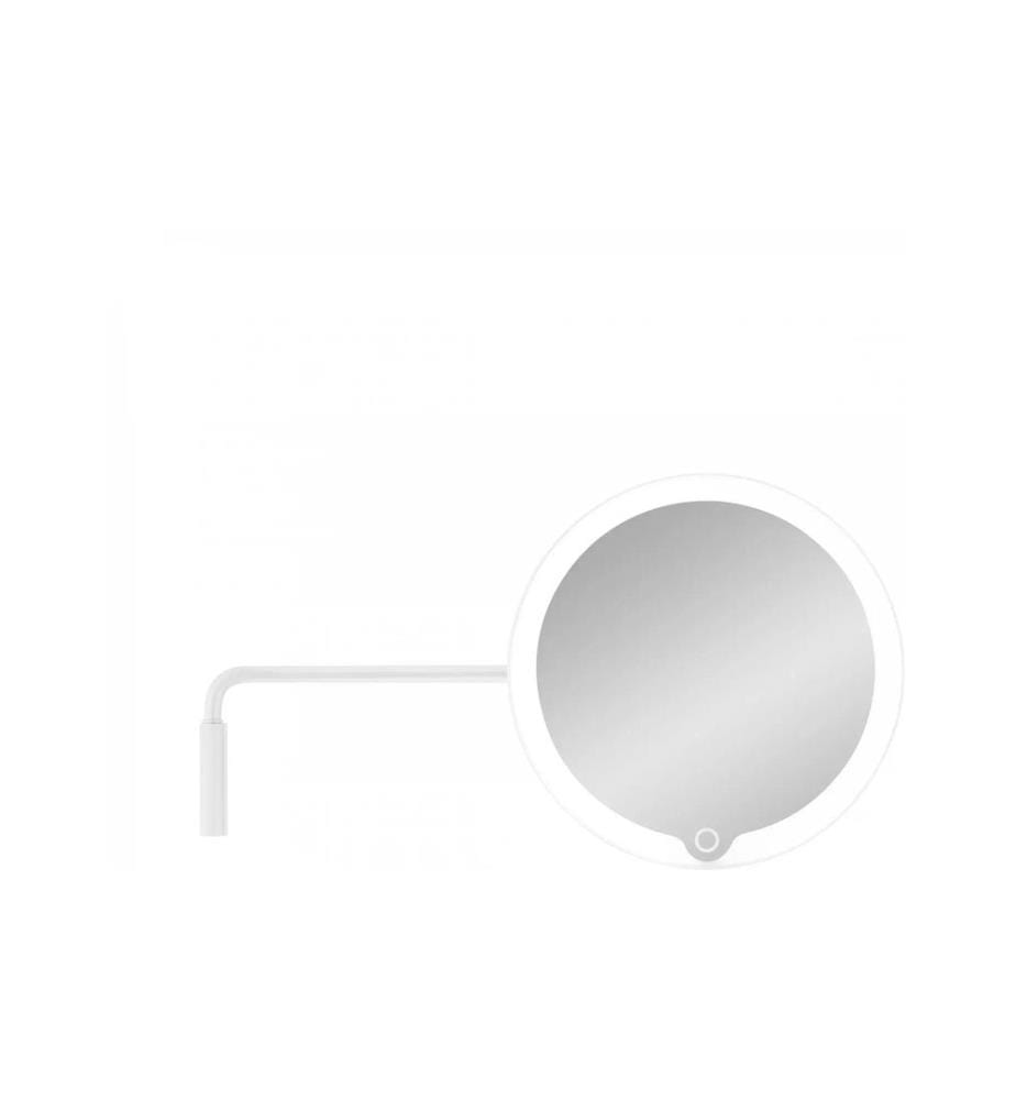 Miroir cosmétique LED Blomus MODO avec support mural, Blanc