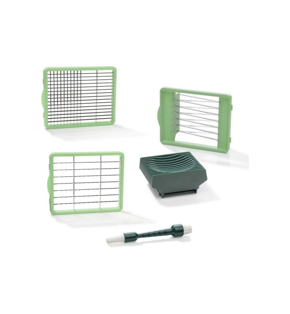 Genius Coup-légumes Nicer Dicer Chef 5 pièces, Vert foncé