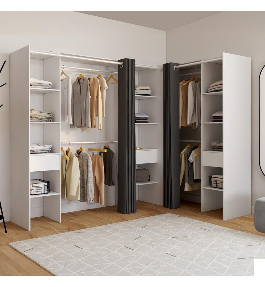 Dressing Justine d'angle 230cm blanc