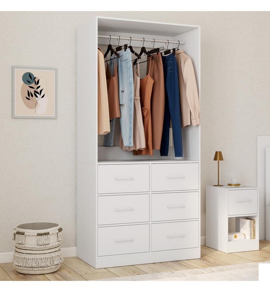 Dressing Uma avec 1 penderie - Blanc