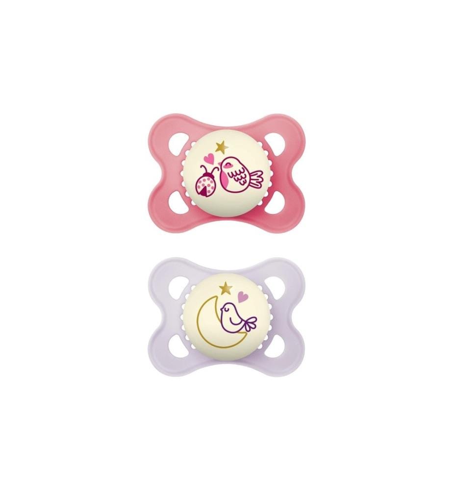 MAM - Tétines Original Night 2 pcs. Girl 0-6 mois