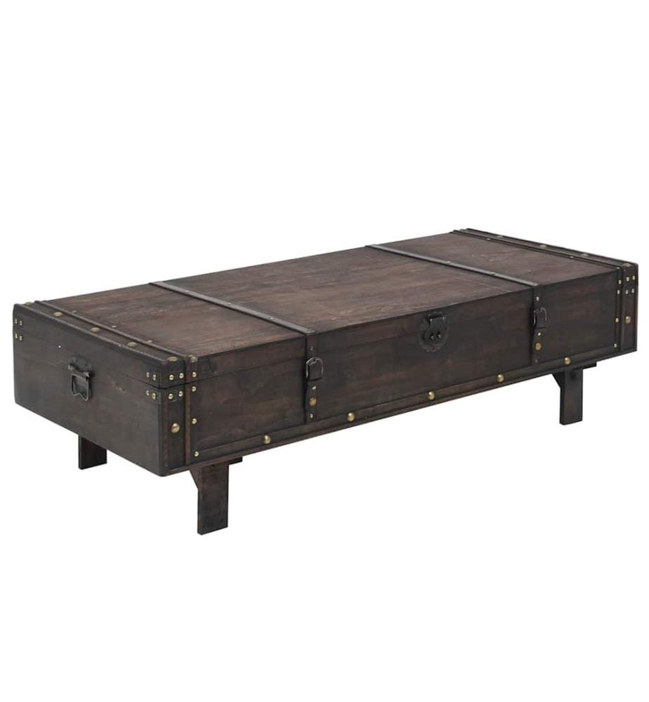 Table basse contreplaqué style vintage 120x55x35 cm