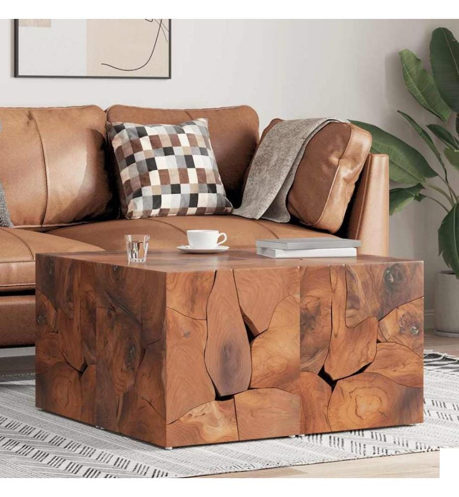 Tabourets 4 pcs marron 40x40x45 cm bois de teck massif