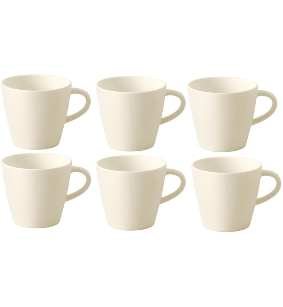 VILLEROY & BOCH - Tasse à expresso Manufacture Rock 100 ml, 6 Pièce/s, Crème/Blanc