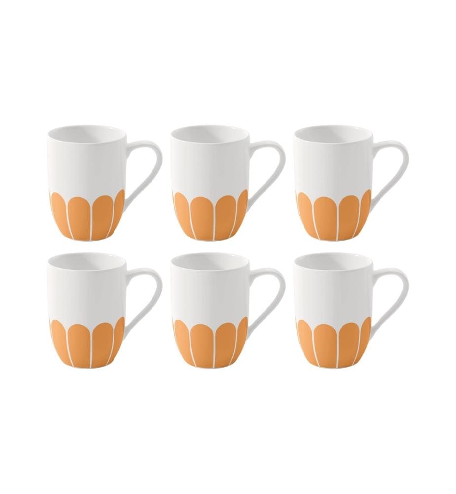 VILLEROY & BOCH - Tasse à anse Fleur 290 ml, 6 Pièce/s, Jaune