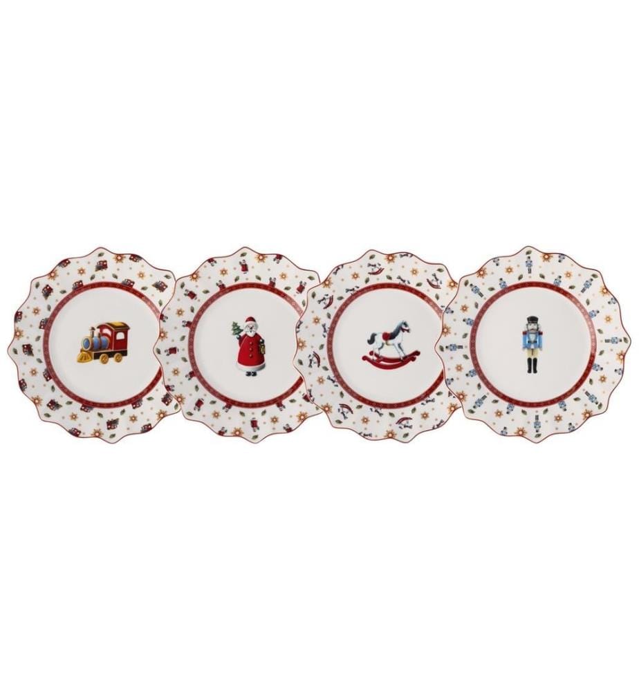 VILLEROY & BOCH - Assiette Set anniversaire Toy's Delight 24 cm, 4 pièces