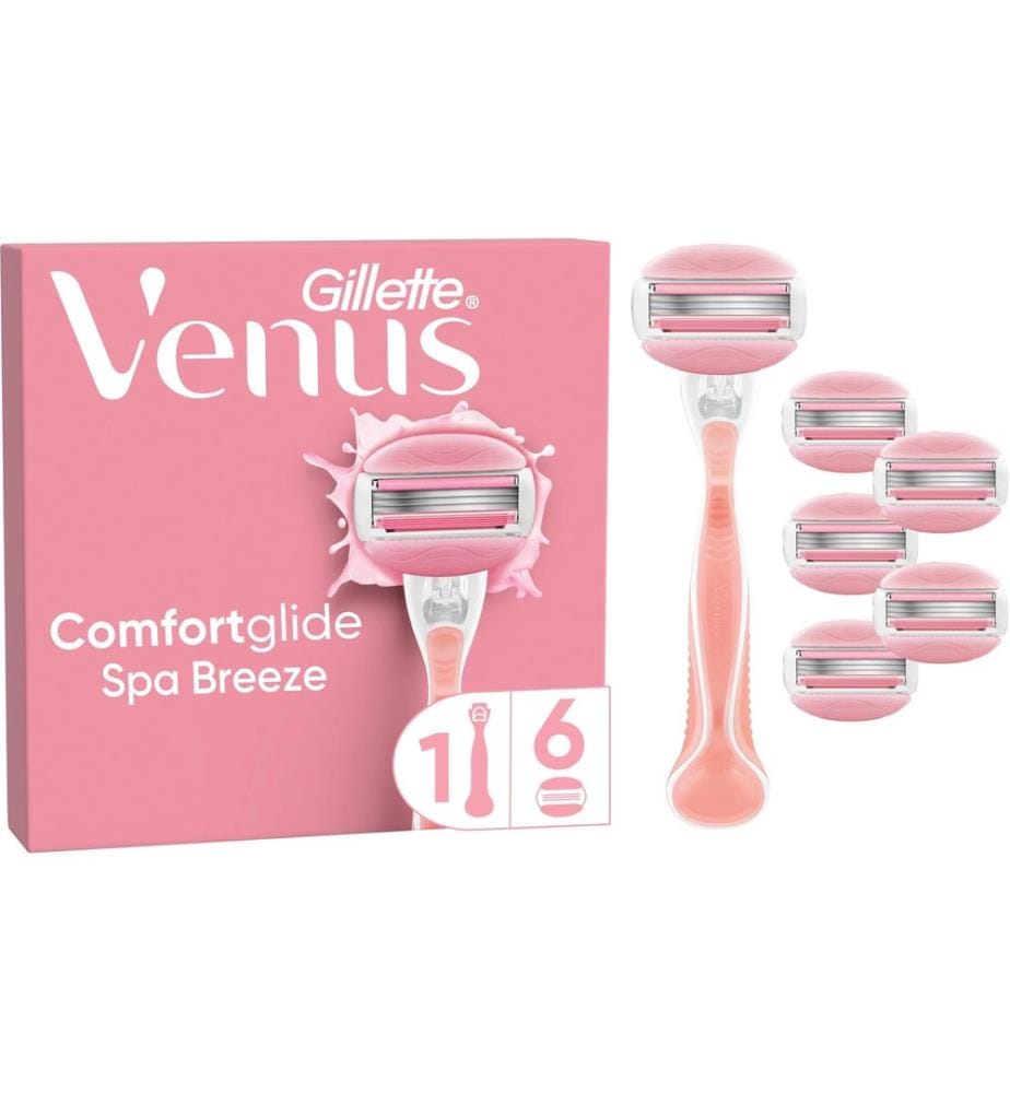 Gillette Venus Comfortglide Spa Breeze Lames de rechange, lot de 6 + poignée