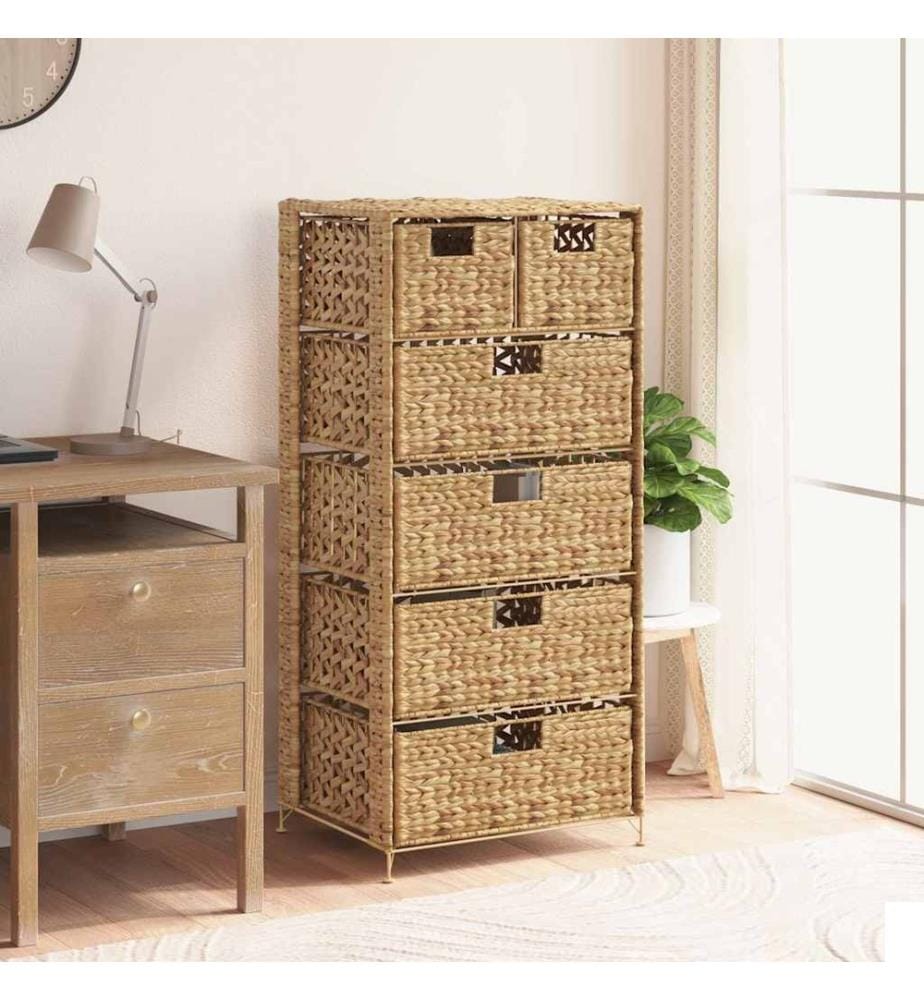 Unité de rangement avec 6 paniers 47x37x100 cm Jacinthe d'eau