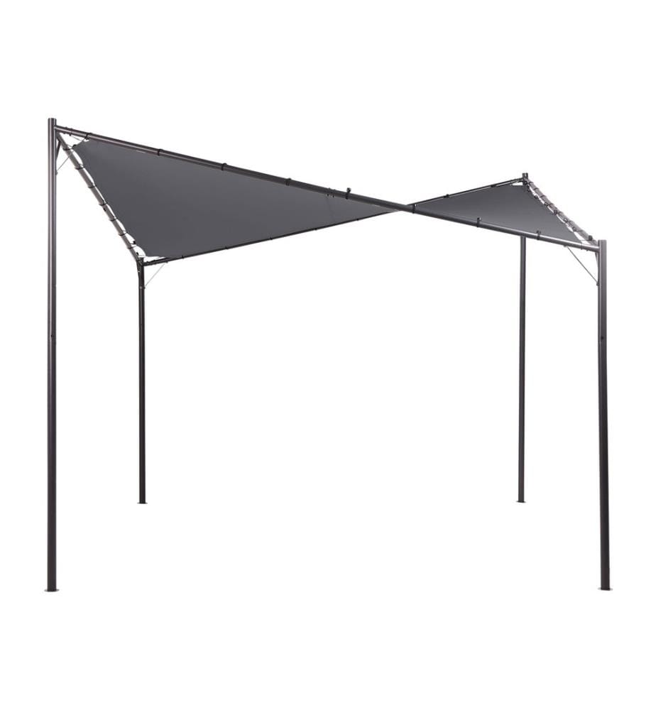 Tonnelle de jardin AVENTINE Métal 300 cm 300 cm Gris foncé