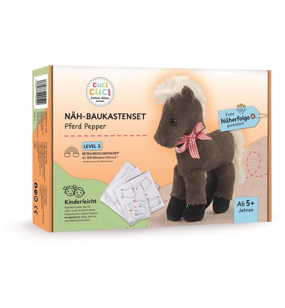 CuciCuci - Kit de couture cheval, Marron