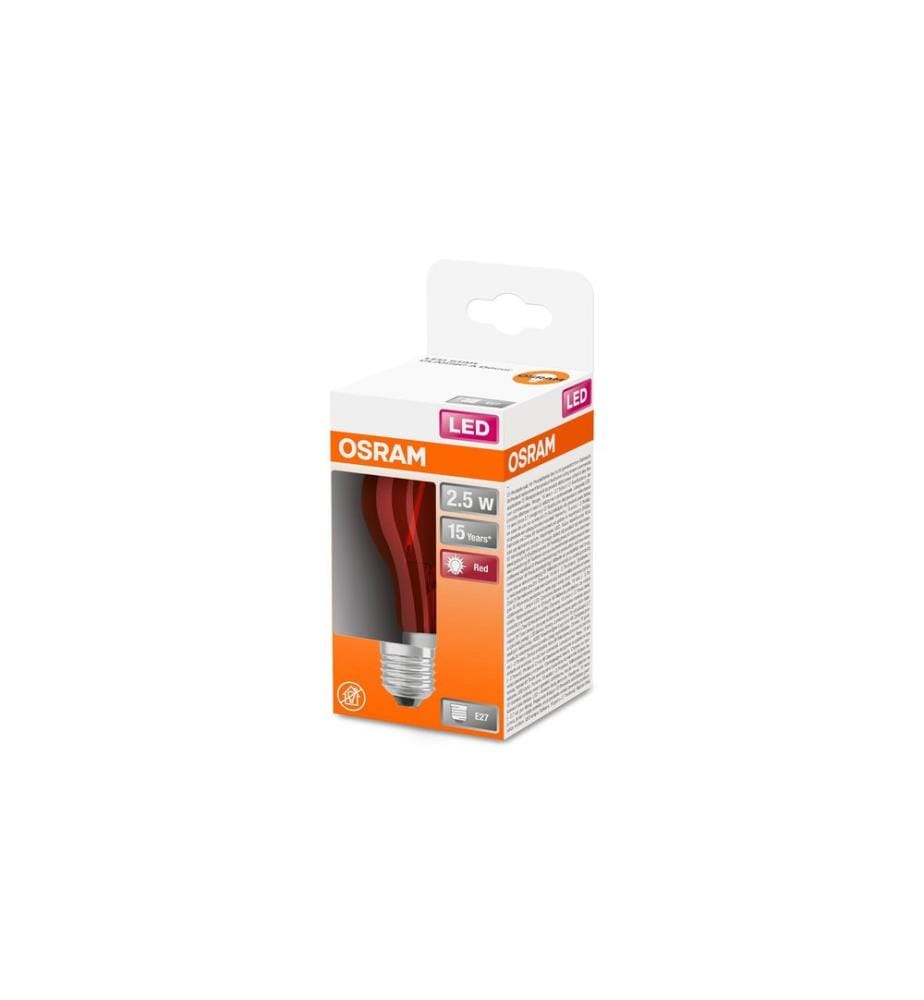 OSRAM - Lampe Star Décor Red, 2.5W, E27 Blanc chaud (WW)