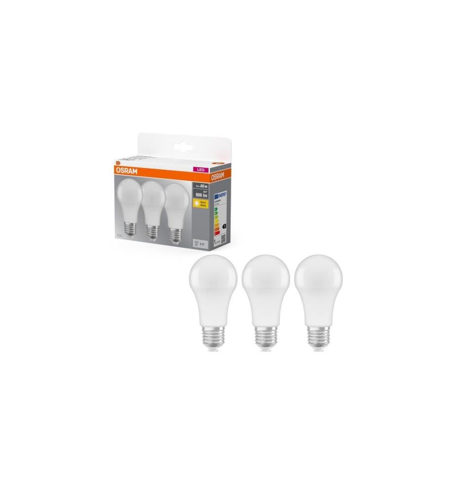 OSRAM - Lampe LED BASE CLASSIC A 8.5W, E27, Blanc chaud (WW)